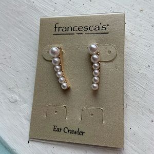 Francesca's Collections Jewelry - Pearl Ear Crawler Earrings Francesca's Collections Jewelry - Pearl Ear Crawler Earrings